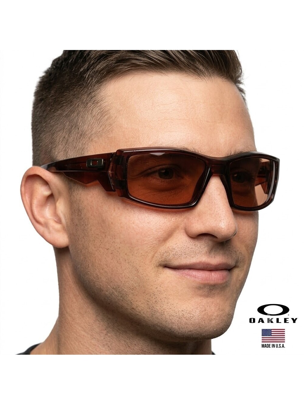 Oakley Vintage Sunglasses USA | Tinted Brown Gorpcore Wrap